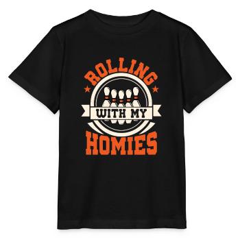 Rolling With My Homies Bowling StrikeTeam Player - Stanley/Stella MINI CREATOR Kids’ T-Shirt - black - Front - Mikhail (115cm)