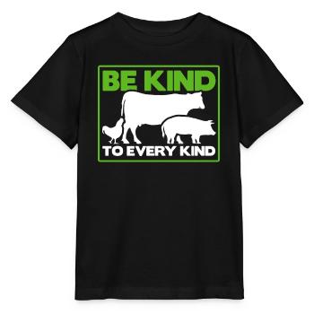 Be Kind To Every Kind - Stanley/Stella MINI CREATOR Kids’ T-Shirt - black - Front - Mikhail (115cm)