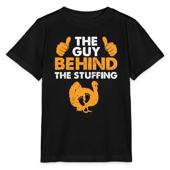 Lustige Thanksgiving-Schwangerschaftsankündigung - Stanley/Stella Kinder T-Shirt MINI CREATOR  - Schwarz - Vorne - Mikhail (115cm)