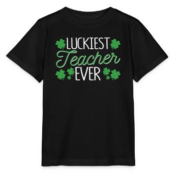 Drôle de la Saint-Patrick Enseignez le bonheur à Pattys Day - T-shirt bio MINI CREATOR Stanley/Stella Enfant - noir - Devant - Mikhail (115cm)