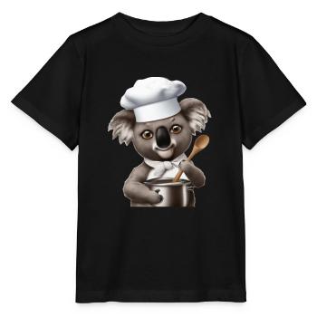 Koch Kochlöffel Koala - Stanley/Stella Kinder T-Shirt MINI CREATOR  - Schwarz - Vorne - Mikhail (115cm)