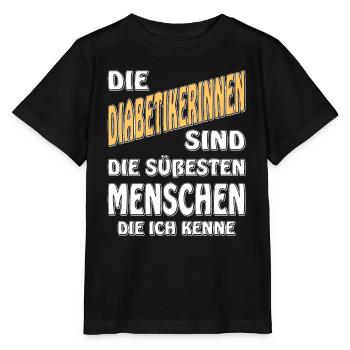 DIABETIKERINNEN SIND DIE SÜßESTEN MENSCHEN - Stanley/Stella Kinder T-Shirt MINI CREATOR  - Schwarz - Vorne - Mikhail (115cm)