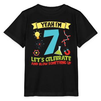 yes I' - Science Birthday - Stanley/Stella MINI CREATOR Kids’ T-Shirt - black - Front - Mikhail (115cm)