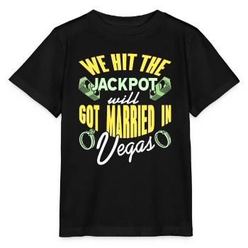 Nous avons touché le jackpot Will Got Married In Vegas - T-shirt bio MINI CREATOR Stanley/Stella Enfant - noir - Devant - Mikhail (115cm)