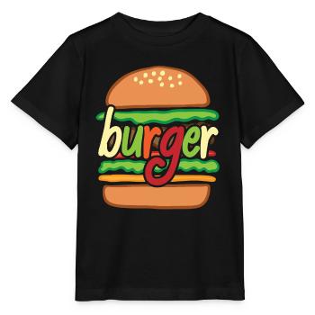 Burger - Stanley/Stella MINI CREATOR Kids’ T-Shirt - black - Front - Mikhail (115cm)