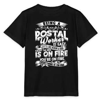 Postman Postman Post Gift Letter Parcel - Stanley/Stella MINI CREATOR Kids’ T-Shirt - black - Front - Mikhail (115cm)