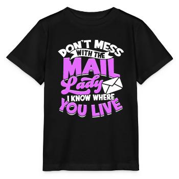 Postman Postman Post Gift Letter Parcel - Stanley/Stella MINI CREATOR Kids’ T-Shirt - black - Front - Mikhail (115cm)