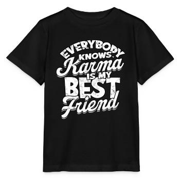 Karma Meditation Fate Gift Idea Gift S - Stanley/Stella MINI CREATOR Kids’ T-Shirt - black - Front - Mikhail (115cm)