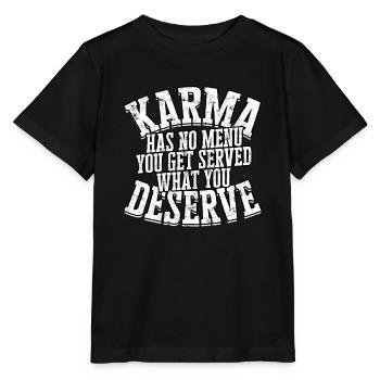 Karma Meditation Fate Gift Idea Gift S - Stanley/Stella MINI CREATOR Kids’ T-Shirt - black - Front - Mikhail (115cm)