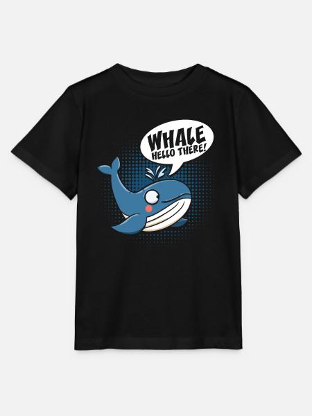 Whale Hello There - Stanley/Stella Kinder T-Shirt MINI CREATOR - Schwarz