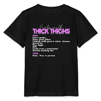 dick dicke oberschenkel thick thighs oberschenkel - Stanley/Stella Kinder T-Shirt MINI CREATOR  - Schwarz - Vorne - Mikhail (115cm)