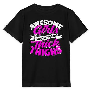 Dick Thick Thighs Thick Thighs Thighs - Stanley/Stella MINI CREATOR Kids’ T-Shirt - black - Front - Mikhail (115cm)