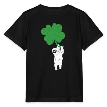 Paresseux Trèfle Mignon Trèfle Paresseux St Patrick - T-shirt bio MINI CREATOR Stanley/Stella Enfant - noir - Devant - Mikhail (115cm)