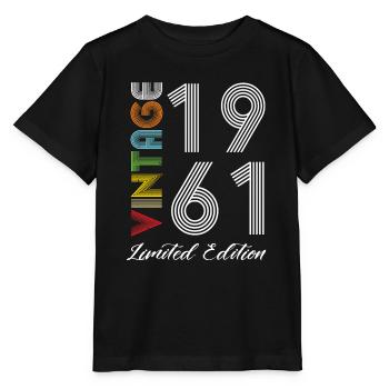 Vintage 1961 Vintage Birthday Retro Vintage - Stanley/Stella MINI CREATOR Kids’ T-Shirt - black - Front - Mikhail (115cm)