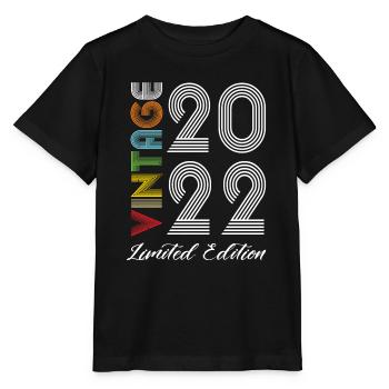 Vintage 2022 Vintage Birthday Retro Vintage - Stanley/Stella MINI CREATOR Kids’ T-Shirt - black - Front - Mikhail (115cm)