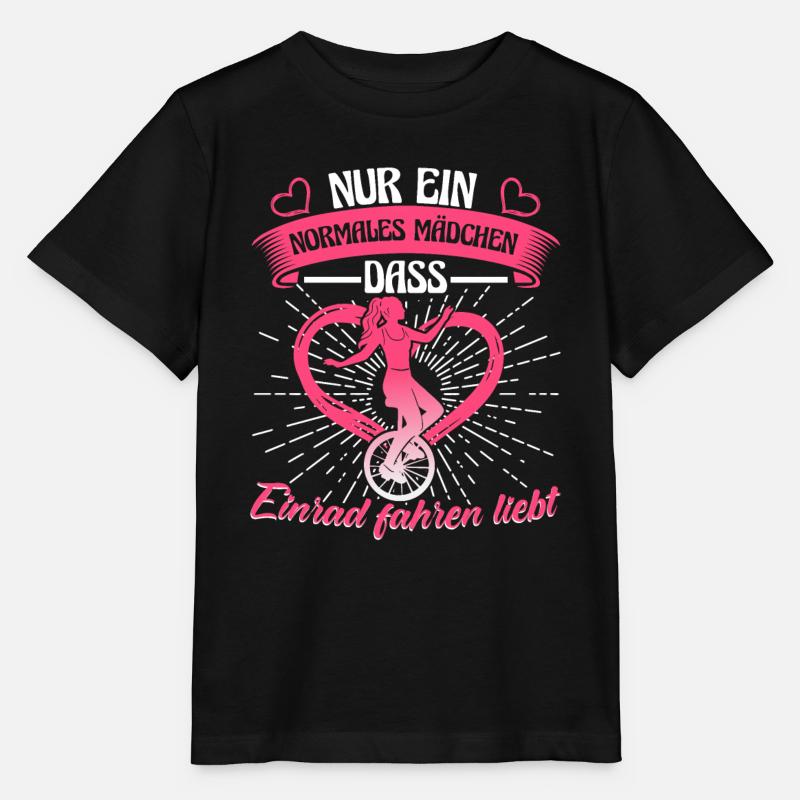 Einrad Mädchen Einradfahrerin - Stanley/Stella Kinder T-Shirt MINI CREATOR - Schwarz