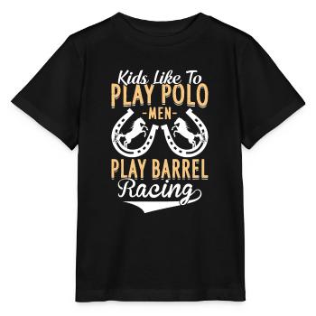 Barrel Racing - Play Barrel Equestrians - Stanley/Stella MINI CREATOR Kids’ T-Shirt - black - Front - Mikhail (115cm)