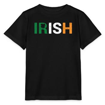 Irland Stolz Lustige Kleeblatt Leprechaun Patriot - Stanley/Stella Kinder T-Shirt MINI CREATOR  - Schwarz - Vorne - Mikhail (115cm)