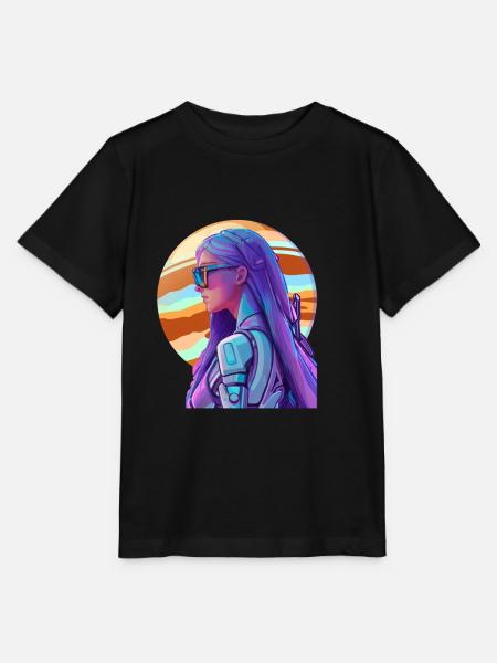 Space Fighter 1 - Stanley/Stella Kinder T-Shirt MINI CREATOR - Schwarz