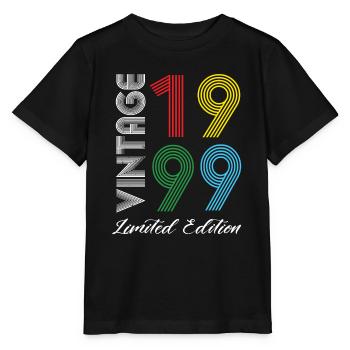 Vintage 1999 Vintage Birthday Retro Vintage - Stanley/Stella MINI CREATOR Kids’ T-Shirt - black - Front - Mikhail (115cm)