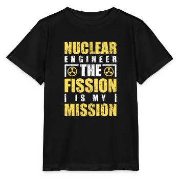 Kernenergie Strahlung Atomkraft Ingenieur - Stanley/Stella Kinder T-Shirt MINI CREATOR  - Schwarz - Vorne - Mikhail (115cm)