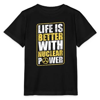Kernenergie Strahlung Atomkraft Ingenieur - Stanley/Stella Kinder T-Shirt MINI CREATOR  - Schwarz - Vorne - Mikhail (115cm)