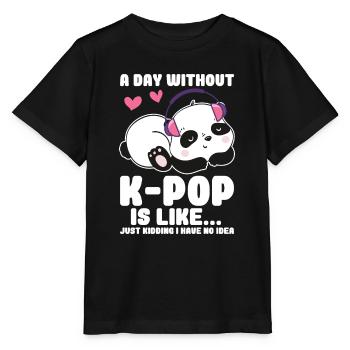 K-Pop Panda - Stanley/Stella T-shirt MINI CREATOR til børn - sort - Foran - Mikhail (115cm)