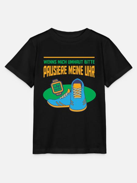 Lustiges Marathon Läufer Laufen Cross Country - Stanley/Stella Kinder T-Shirt MINI CREATOR  - Schwarz
