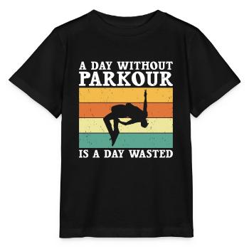 Parkour - Stanley/Stella Kinder T-Shirt MINI CREATOR  - Schwarz - Vorne - Mikhail (115cm)