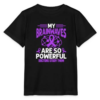 my brainwaves are so powerful Design for a witty - Stanley/Stella MINI CREATOR Kids’ T-Shirt - black - Front - Mikhail (115cm)