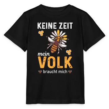 keine Zeit mein Volk braucht mich - Stanley/Stella Kinder T-Shirt MINI CREATOR  - Schwarz - Vorne - Mikhail (115cm)