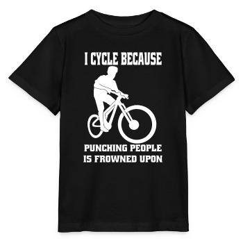 cycling bicycle tour bicycle mountain bike cycling - Stanley/Stella MINI CREATOR Kids’ T-Shirt - black - Front - Mikhail (115cm)