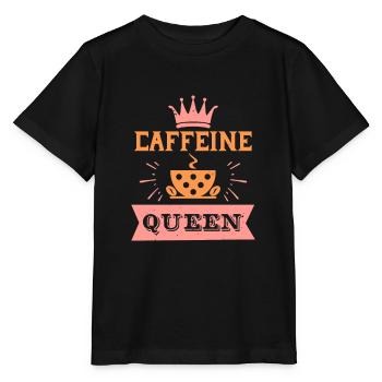 KOFFEIN IST EINE KÖNIGIN - Stanley/Stella Kinder T-Shirt MINI CREATOR  - Schwarz - Vorne - Mikhail (115cm)