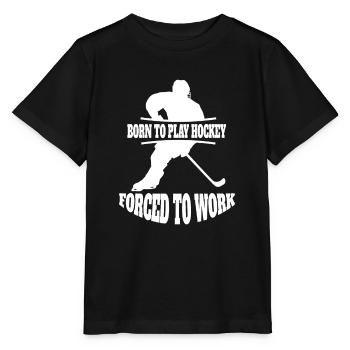 Eishockey Geschenk Wintersport Eishockeyteam - Stanley/Stella Kinder T-Shirt MINI CREATOR  - Schwarz - Vorne - Mikhail (115cm)
