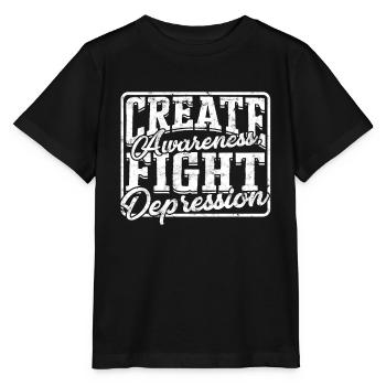 depression depressive sad gift idea unfortunate - Stanley/Stella MINI CREATOR Kids’ T-Shirt - black - Front - Mikhail (115cm)