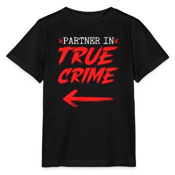Partner in True Crime Couples - Stanley/Stella Kinder T-Shirt MINI CREATOR  - Schwarz - Vorne - Mikhail (115cm)