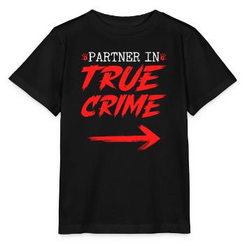 Partner in True Crime Couples - Stanley/Stella Kinder T-Shirt MINI CREATOR  - Schwarz - Vorne - Mikhail (115cm)