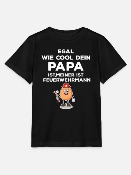 Feuerwehr Feuerwehrmann Papa Kind - Stanley/Stella Kinder T-Shirt MINI CREATOR - Schwarz