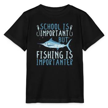 Kinder Angeln Shirt Jugend Jungen Fischliebhaber - Stanley/Stella Kinder T-Shirt MINI CREATOR  - Schwarz - Vorne - Mikhail (115cm)