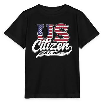 USA America Immigrants US Citizens American FL - Stanley/Stella MINI CREATOR Kids’ T-Shirt - black - Front - Mikhail (115cm)