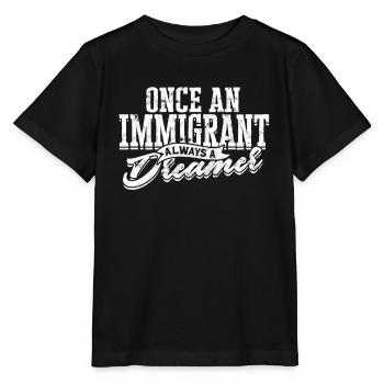 USA America Immigrants US Citizens American FL - Stanley/Stella MINI CREATOR Kids’ T-Shirt - black - Front - Mikhail (115cm)