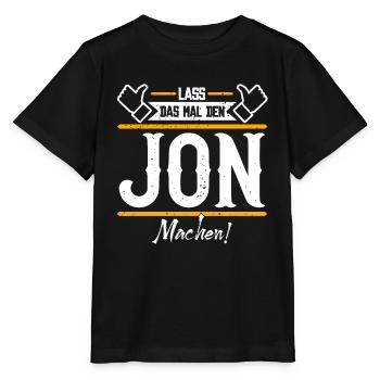 Jon Geschenkidee Geschenk Geburtstag - Stanley/Stella Kinder T-Shirt MINI CREATOR  - Schwarz - Vorne - Mikhail (115cm)