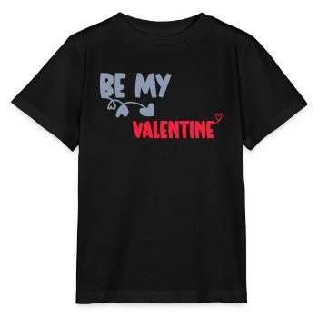 Be My Valentine Idée Cadeau St Valentin Couple - T-shirt bio MINI CREATOR Stanley/Stella Enfant - noir - Devant - Mikhail (115cm)