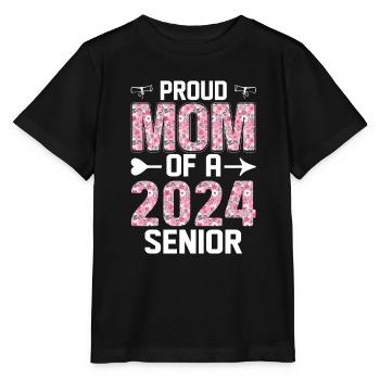 Funny proud mother of a graduation gift - Stanley/Stella MINI CREATOR Kids’ T-Shirt - black - Front - Mikhail (115cm)