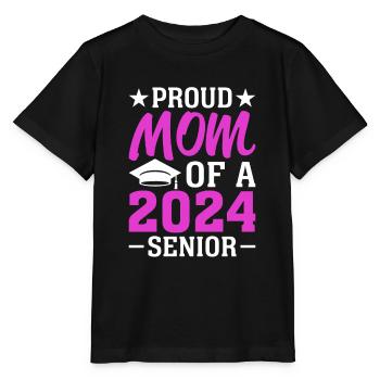 Funny proud mother of a graduation gift - Stanley/Stella MINI CREATOR Kids’ T-Shirt - black - Front - Mikhail (115cm)