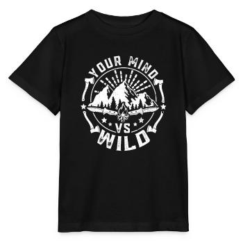 Survie en Bushcraft dans le Bushcrafter - T-shirt bio MINI CREATOR Stanley/Stella Enfant - noir - Devant - Mikhail (115cm)