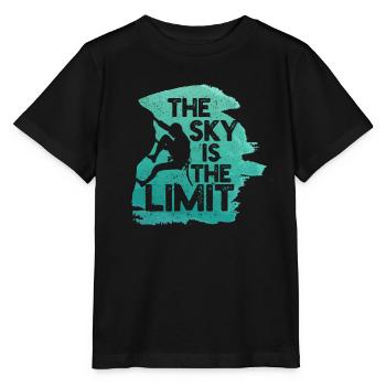 Der Himmel ist die Grenze - Kletterer oder Boulder - Stanley/Stella Kinder T-Shirt MINI CREATOR  - Schwarz - Vorne - Mikhail (115cm)
