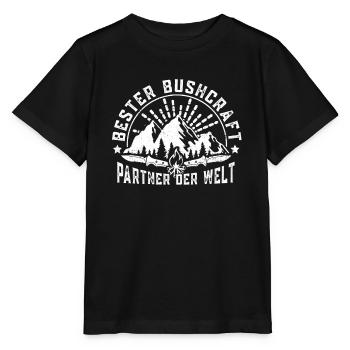Survie en Bushcraft dans le Bushcrafter - T-shirt bio MINI CREATOR Stanley/Stella Enfant - noir - Devant - Mikhail (115cm)
