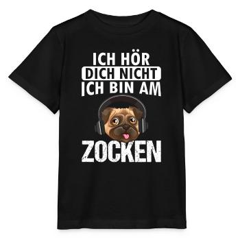 ich hör dich nicht ich bin am zocken - Stanley/Stella Kinder T-Shirt MINI CREATOR  - Schwarz - Vorne - Mikhail (115cm)