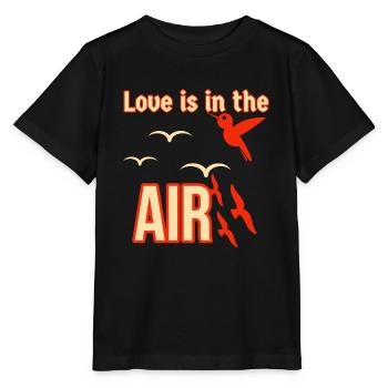 Liebe liegt in der Luft Vögel - Stanley/Stella Kinder T-Shirt MINI CREATOR  - Schwarz - Vorne - Mikhail (115cm)